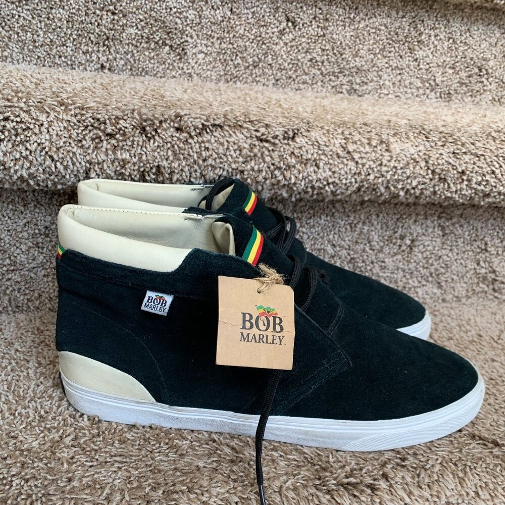 Bob Marley Legend Navy Moc Toe Leather Chukka Boots.